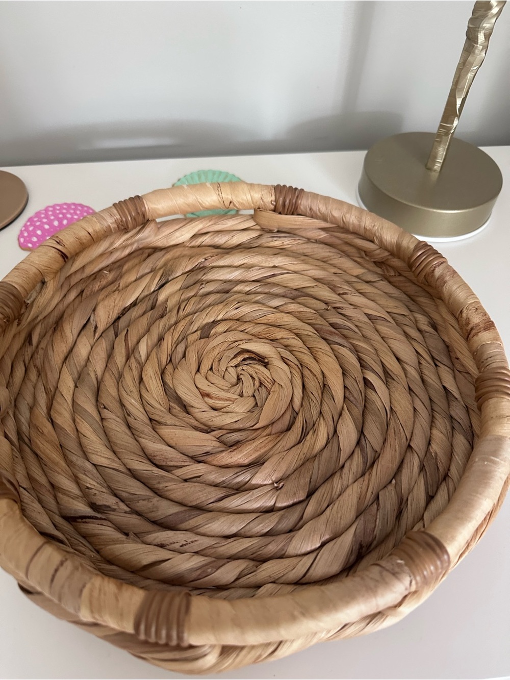 Woven Natural Seagrass Decorative Bowl - Home Accents